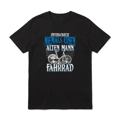 Fahrrad Fahrradfahrer Männer Opa T-Shirt – Klassisches T-Shirt in Schwarz