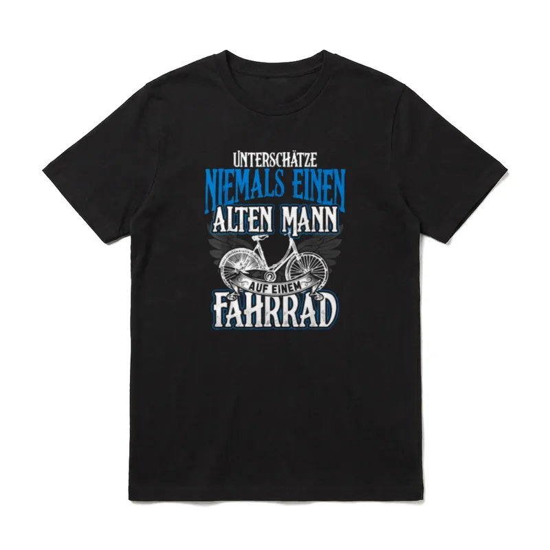 Fahrrad Fahrradfahrer Männer Opa T-Shirt – Klassisches T-Shirt in Schwarz