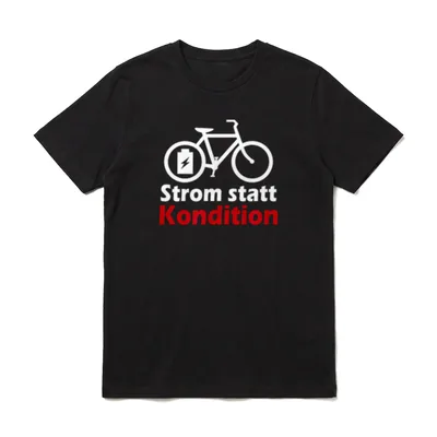 E-Bike Fahrrad Vatertag lustig T-Shirt – Klassisches T-Shirt in Schwarz
