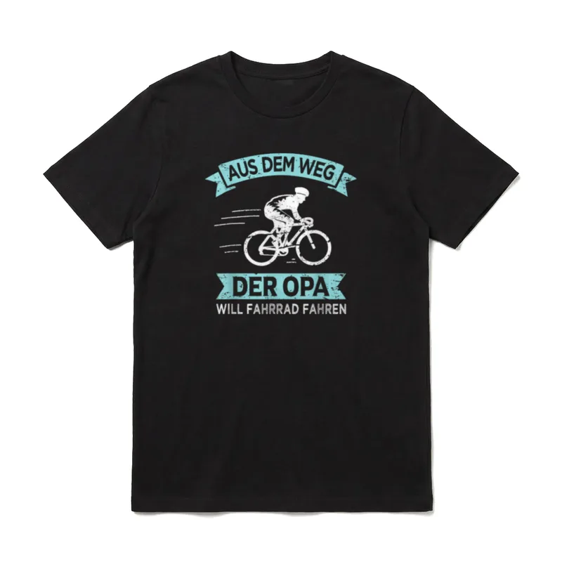 Radfahrer Opa will Fahrrad T-Shirt – Klassisches T-Shirt in Schwarz