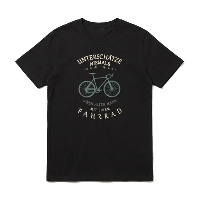 Unterschätze Niemals Einen Alten Radfahren T-Shirt – Klassisches T-Shirt in Schwarz