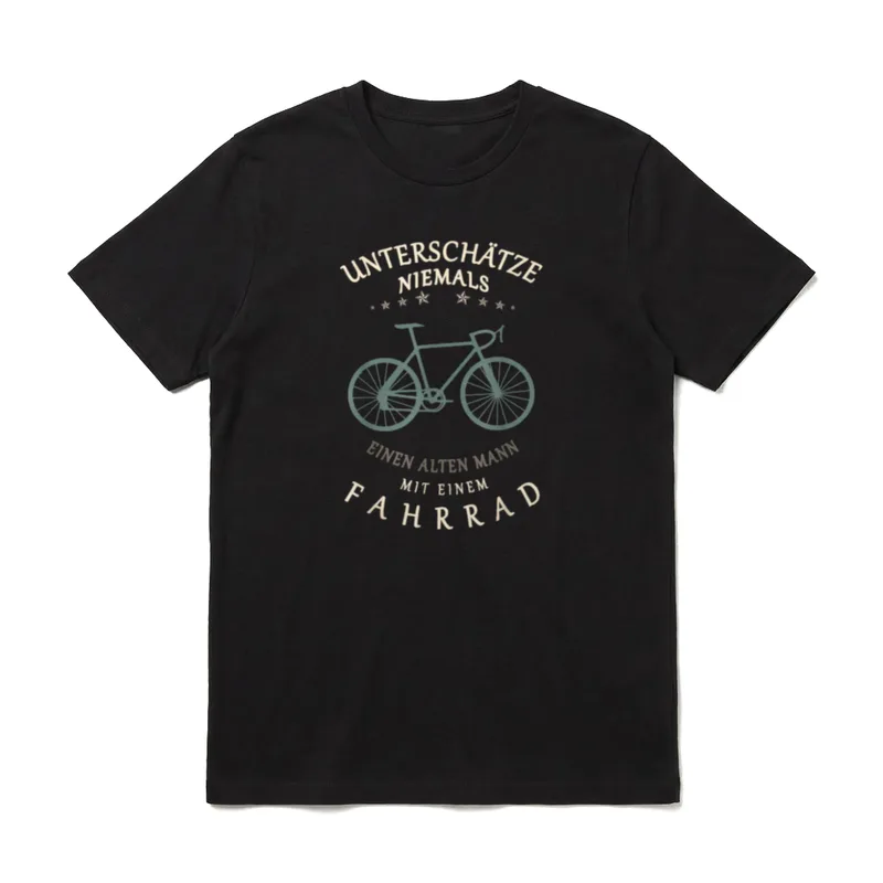 Unterschätze Niemals Einen Alten Radfahren T-Shirt – Klassisches T-Shirt in Schwarz