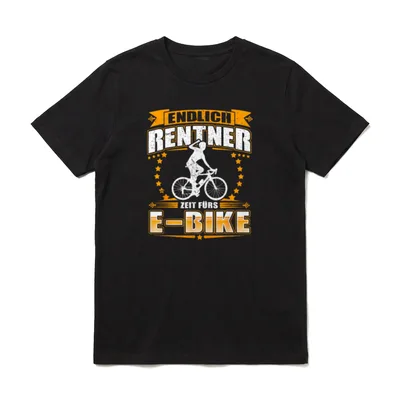 Endlich Rentner E-Bike Fahrrad T-Shirt – Klassisches T-Shirt in Schwarz