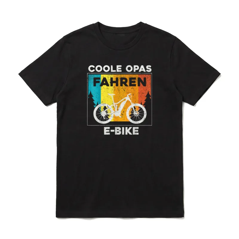 Coole Opas fahren EBike E-Bike T-Shirt – Klassisches T-Shirt in Schwarz