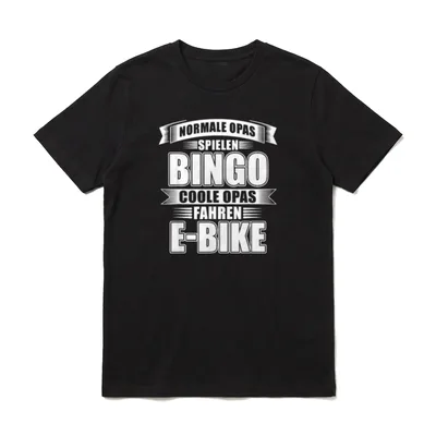 Normale Opas Spielen Bingo Radfahren T-Shirt – Klassisches T-Shirt in Schwarz