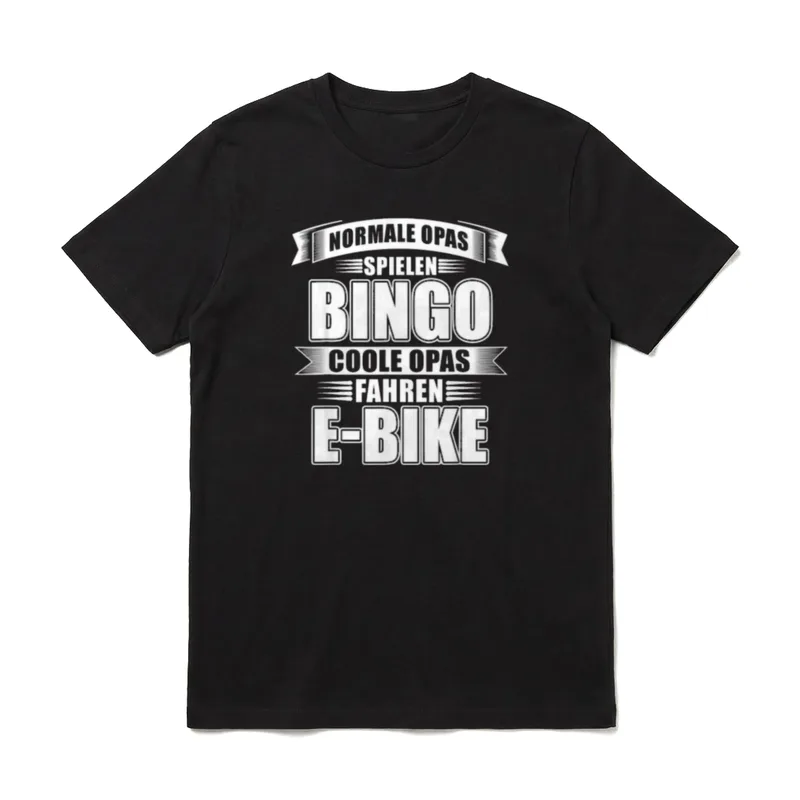 Normale Opas Spielen Bingo Radfahren T-Shirt – Klassisches T-Shirt in Schwarz