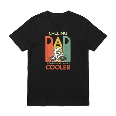 Cycling Dad Fahrradfahrer Papa T-Shirt – Klassisches T-Shirt in Schwarz