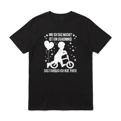 Fahrrad Fahren Lernen Papa T-Shirt – Klassisches T-Shirt in Schwarz