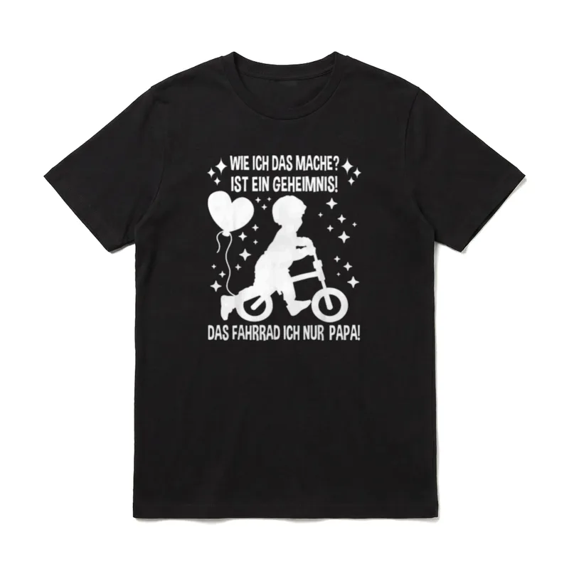 Fahrrad Fahren Lernen Papa T-Shirt – Klassisches T-Shirt in Schwarz