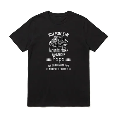 Mountainbike Papa nur viel T-Shirt – Klassisches T-Shirt in Schwarz