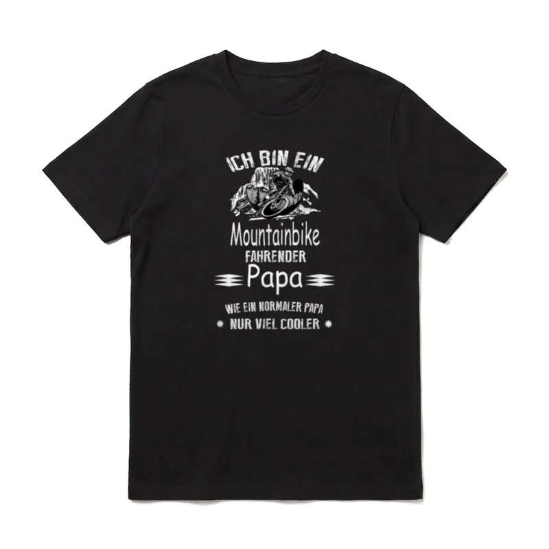 Mountainbike Papa nur viel T-Shirt – Klassisches T-Shirt in Schwarz