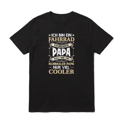 Fahrrad-Papa Papa Lustiger Spruch T-Shirt – Klassisches T-Shirt in Schwarz