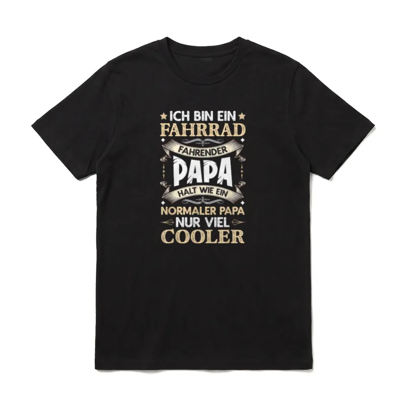 Fahrrad-Papa Papa Lustiger Spruch T-Shirt – Klassisches T-Shirt in Schwarz