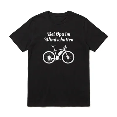 Bei Opa im Windschatten T-Shirt – Klassisches T-Shirt in Schwarz