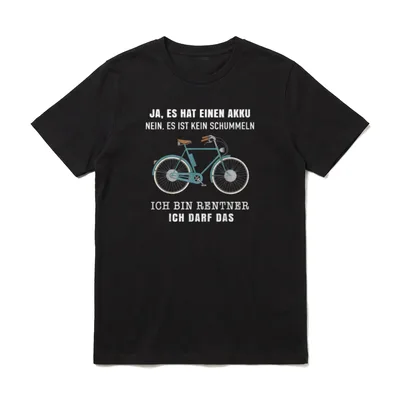 Ich bin Rentner Elektrofahrrad T-Shirt – Klassisches T-Shirt in Schwarz