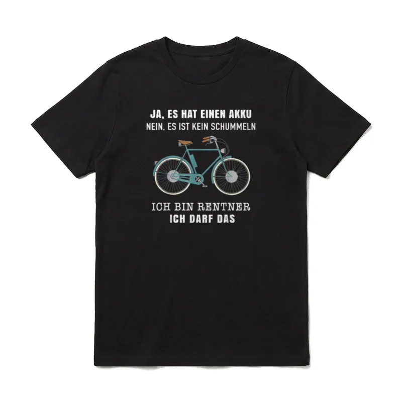 Ich bin Rentner Elektrofahrrad T-Shirt – Klassisches T-Shirt in Schwarz