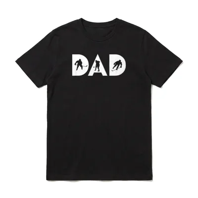 Eishockey DAD T-Shirt – Klassisches T-Shirt in Schwarz
