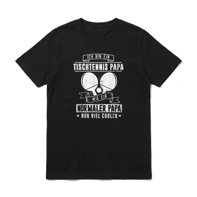 Tischtennis Papa Tischtennisspieler Tischtennisball T-Shirt – Klassisches T-Shirt in Schwarz
