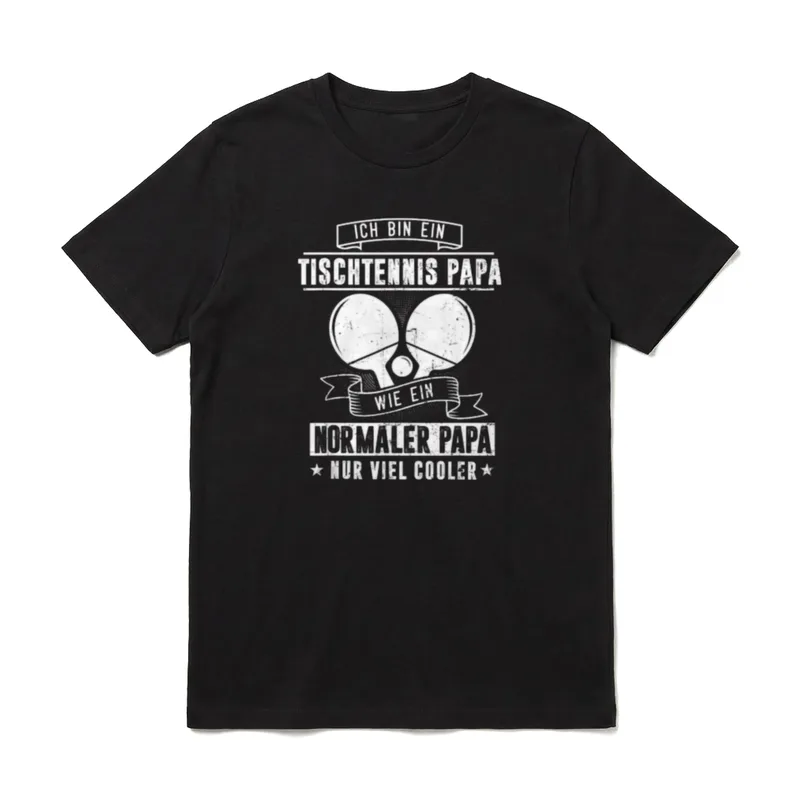 Tischtennis Papa Tischtennisspieler Tischtennisball T-Shirt – Klassisches T-Shirt in Schwarz