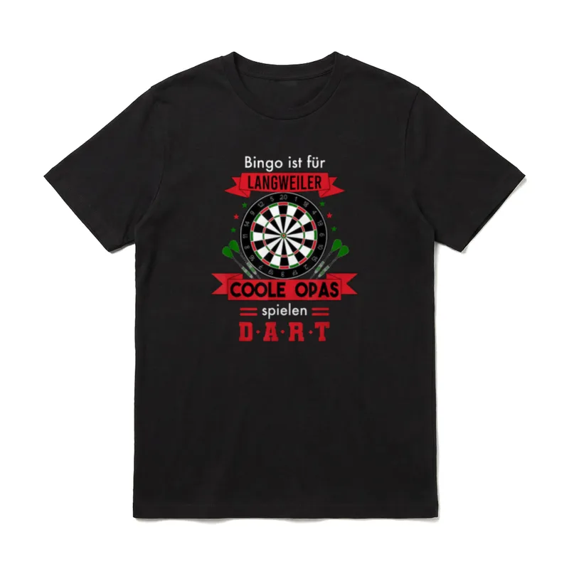 Coole Opas spielen Darts Sport T-Shirt – Klassisches T-Shirt in Schwarz