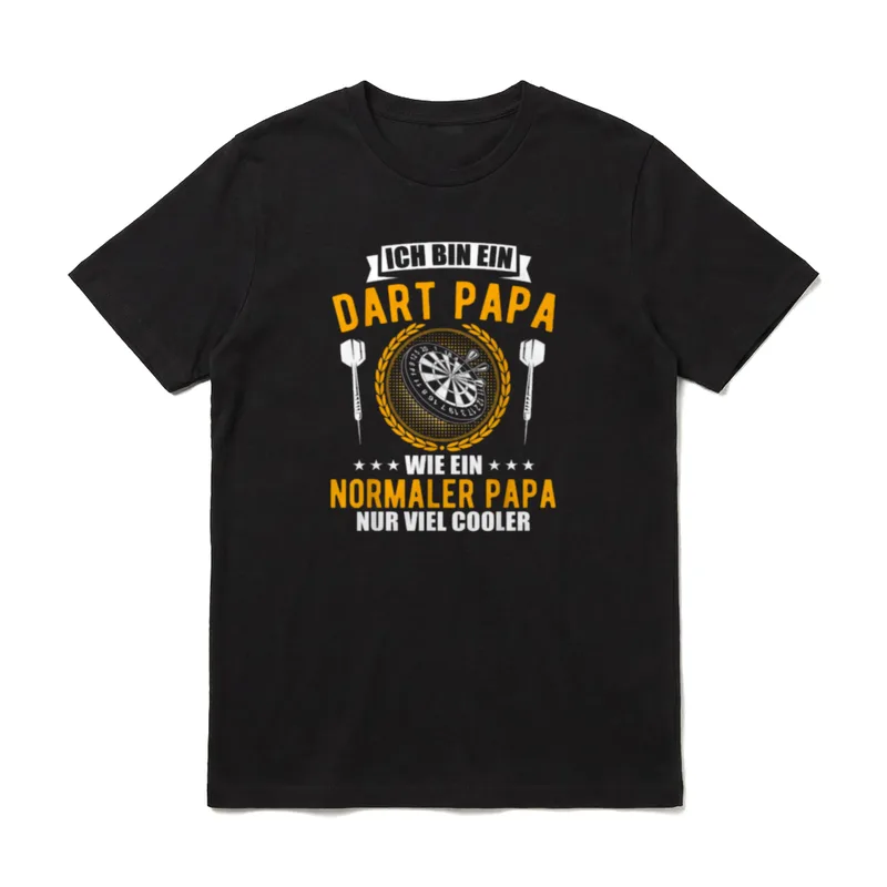 Lustiges Dart Papa Darten T-Shirt – Klassisches T-Shirt in Schwarz