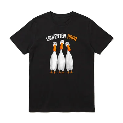 Laufenten Papa Laufente T-Shirt – Klassisches T-Shirt in Schwarz