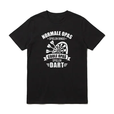Coole Opas spielen Dart Spruch T-Shirt – Klassisches T-Shirt in Schwarz