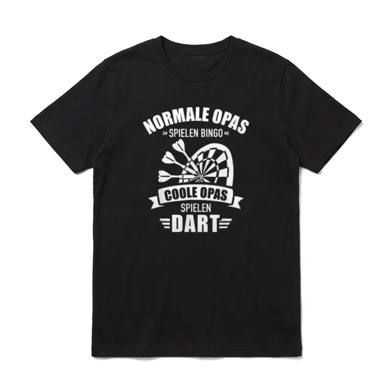 Coole Opas spielen Dart Spruch T-Shirt – Klassisches T-Shirt in Schwarz