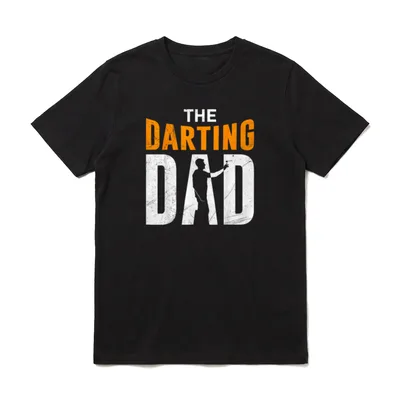 The Darting Dad Dartspieler T-Shirt – Klassisches T-Shirt in Schwarz