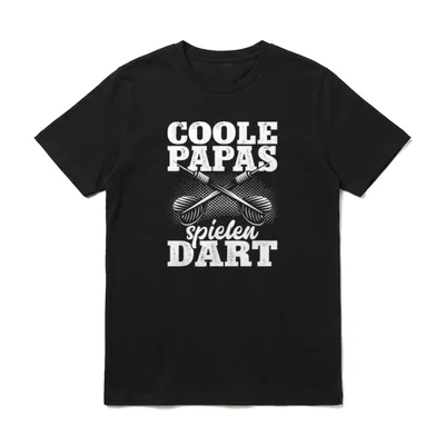 Coole Papas Spielen Dart T-Shirt – Klassisches T-Shirt in Schwarz