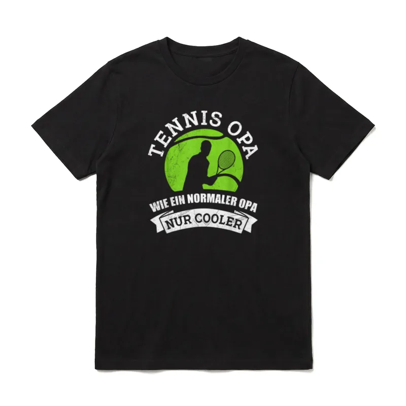 Tennis Opa wie T-Shirt – Klassisches T-Shirt in Schwarz