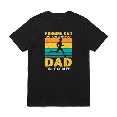 Marathonlauf Papa Marathonläufer T-Shirt – Klassisches T-Shirt in Schwarz