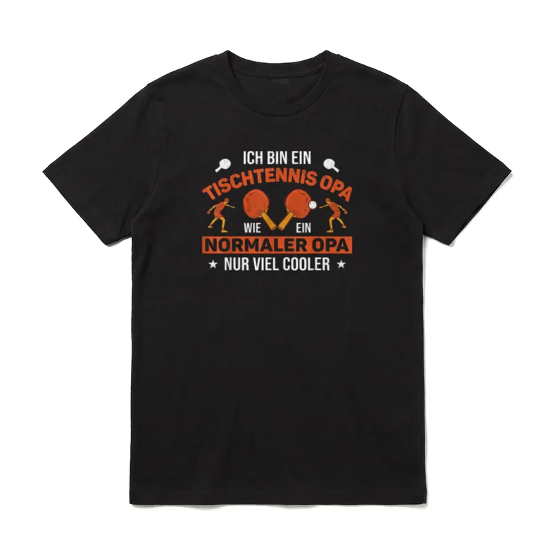 Tischtennis Opa Cooler Großvater T-Shirt – Klassisches T-Shirt in Schwarz