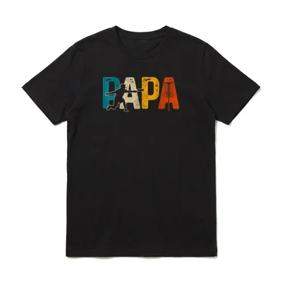 Discgolf Papa Vintage Frisbee T-Shirt – Klassisches T-Shirt in Schwarz