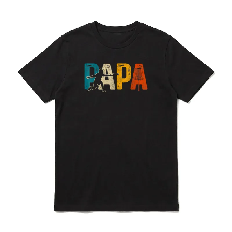 Discgolf Papa Vintage Frisbee T-Shirt – Klassisches T-Shirt in Schwarz