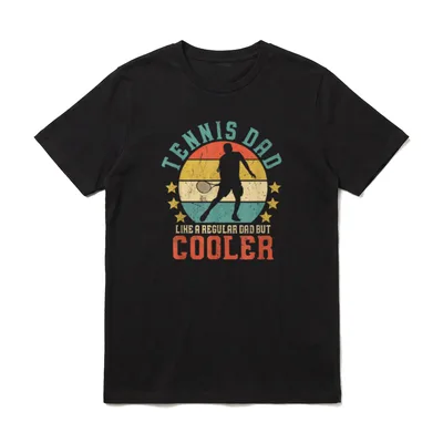 Tennis Dad Vintage Tennis T-Shirt – Klassisches T-Shirt in Schwarz