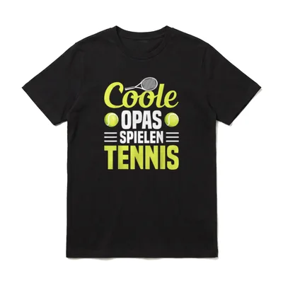 Coole Opas Spielen Tennis T-Shirt – Klassisches T-Shirt in Schwarz