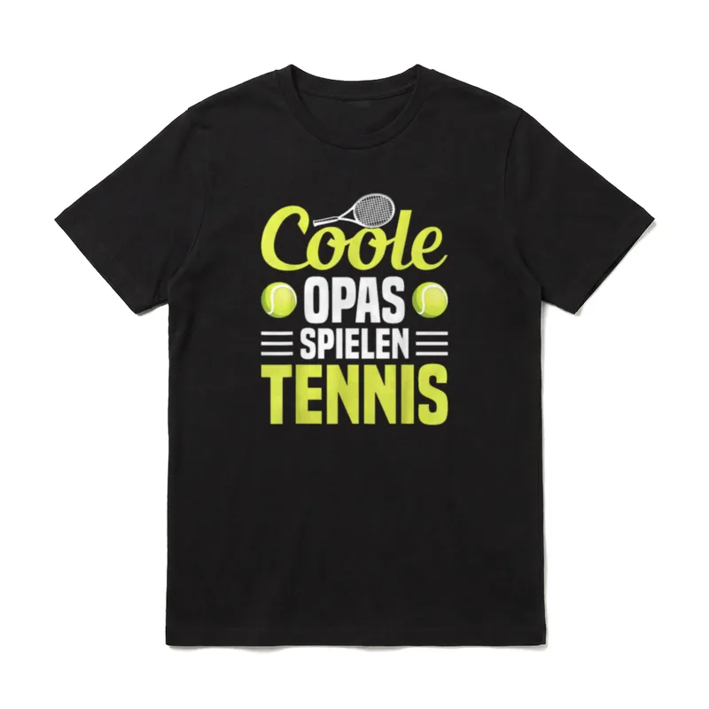 Coole Opas Spielen Tennis T-Shirt – Klassisches T-Shirt in Schwarz