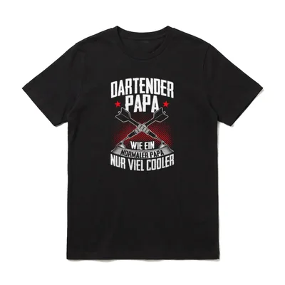 Dartender Papa Darts Dartpfeil T-Shirt – Klassisches T-Shirt in Schwarz
