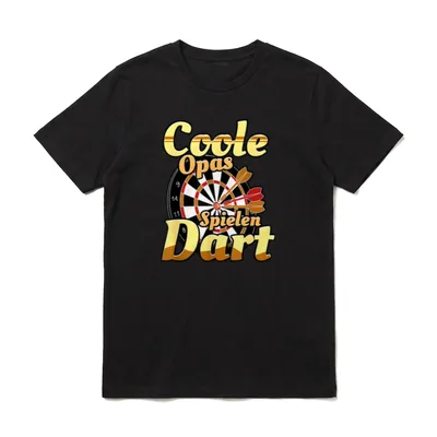 Coole Opas Spielen Dart Lustige T-Shirt – Klassisches T-Shirt in Schwarz