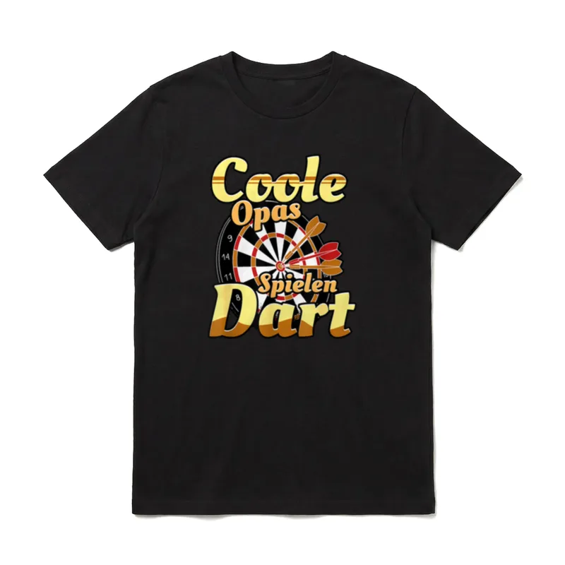 Coole Opas Spielen Dart Lustige T-Shirt – Klassisches T-Shirt in Schwarz