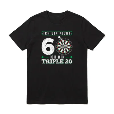 Dart Papa 60 Geburtstag T-Shirt – Klassisches T-Shirt in Schwarz