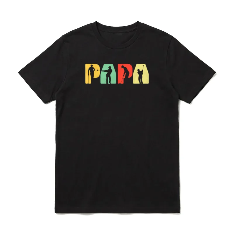 Papa Golfspieler Vintage Golfer T-Shirt – Klassisches T-Shirt in Schwarz