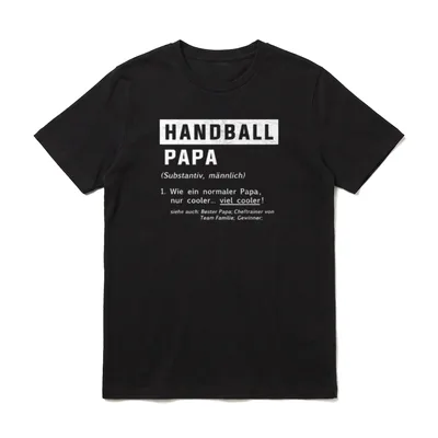 Bester Handball Papa Vater T-Shirt – Klassisches T-Shirt in Schwarz
