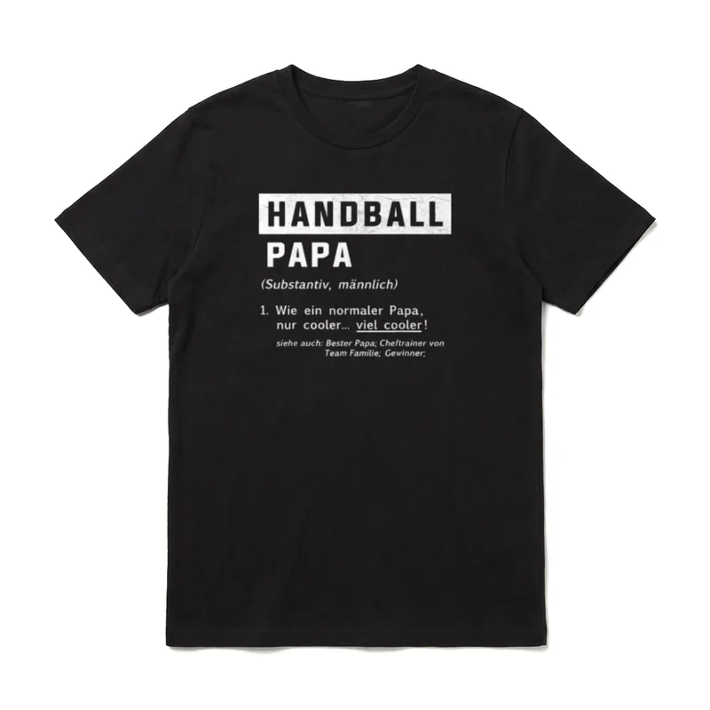Bester Handball Papa Vater T-Shirt – Klassisches T-Shirt in Schwarz
