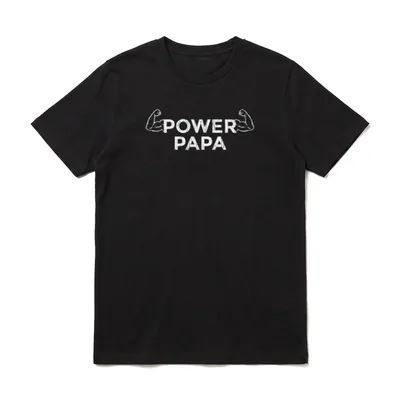 Vatertag Fitness Vater Power-Papa T-Shirt – Klassisches T-Shirt in Schwarz