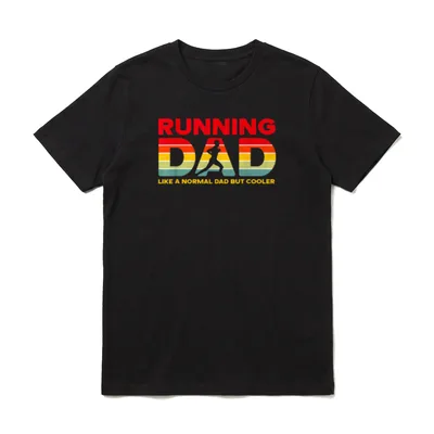 Retro Running Dad Bekleidung T-Shirt – Klassisches T-Shirt in Schwarz