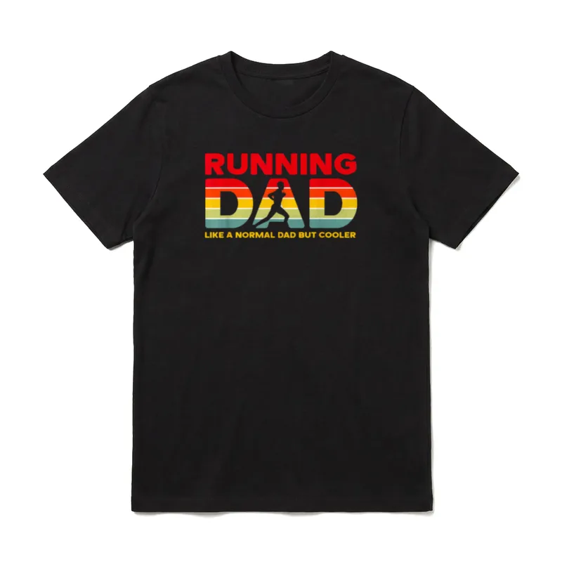 Retro Running Dad Bekleidung T-Shirt – Klassisches T-Shirt in Schwarz