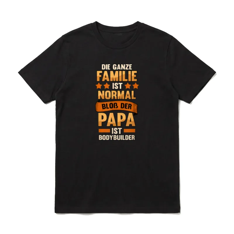 Lustig Papa Bodybuilder Sport T-Shirt – Klassisches T-Shirt in Schwarz