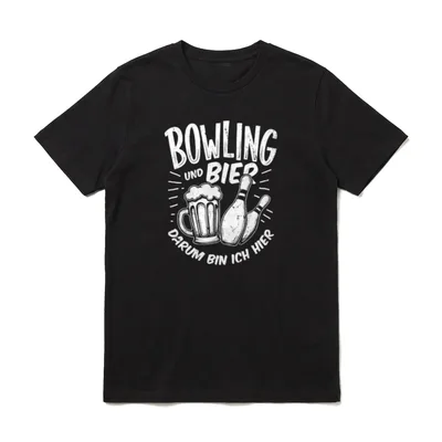 Bowling Bier Vatertag Lustig T-Shirt – Klassisches T-Shirt in Schwarz